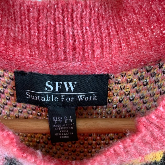 Animal Print Mockneck Sweater - Picture 4 of 9